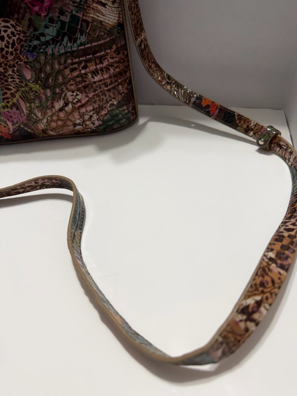 Brahmin Brown Multicolor Floral Leopard Bag - Picture 7 of 13